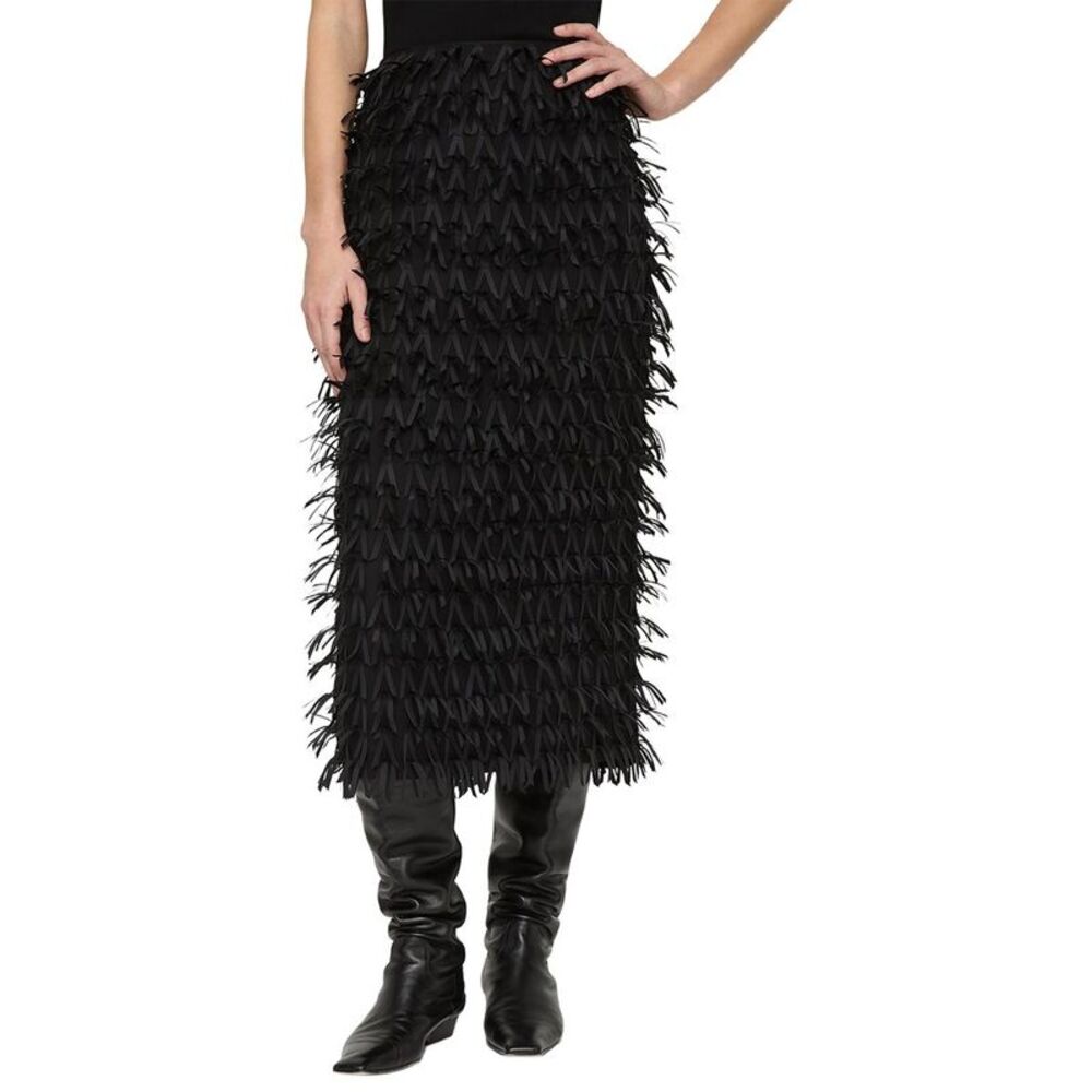 Lafayette 148 New York Womens  Ribbon Embellished Straight Skirt